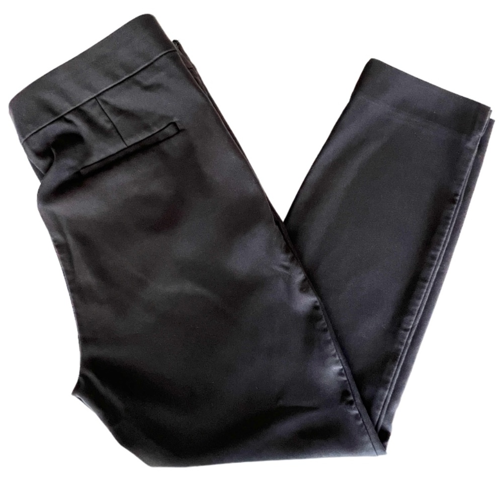 LOFT Stretch Black Side Zip Cropped Pants Size 12